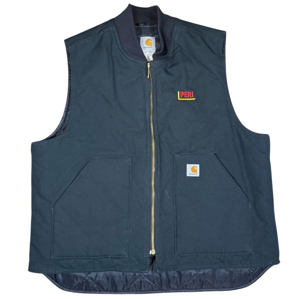 Carhartt V01 BLK Vest Mens XL Black Duck Arctic Quilt Lined Workwear PERI